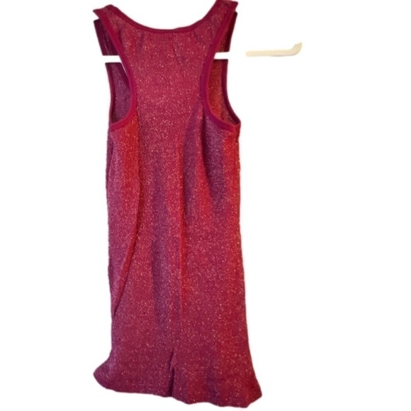 Old Navy Perfect Fit Mulberry w Silver Thread Tank top size Small long - Picture 4 of 5